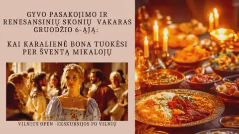 Ekskursija - vakarienė "Kai karalienė Bona tuokėsi per šv. Mikalojų"